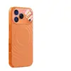 Nova Onda Laranja Sucção Magnética Adequada para Capa de Celular Apple 17Promax Silicone Líquido 17Pro Transforma-se em 17 Macio em Segundos