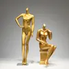 Tienda de lencería accesorios de tienda de ropa escaparate maniquí dorado falso body sujetador sujetador maniquí de lencería expositor cuerpo entero