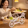 Plato para Frutas Anti-Caídas, Base Grande para Postres para Sala de Estar, Plato para Frutas Doméstico, Plato de Plástico para Almacenamiento de Frutas para Casa de Té
