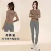 Conjunto de Yoga com Capuz Transfronteiriço Europeu e Americano para Mulheres, Slim-fit, Jaqueta Respirável de Manga Longa, Legging de Cintura Alta Levanta Bumbum, Conjunto de Duas Peças para Fitness e Esportes