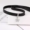 Colar Celebridade da Internet Sui Jue Joias Corrente da Clavícula Estilo da Moda para Mulheres Simples e Elegante Curto Pequena Estrela de Cinco Pontas Corrente de Pescoço Fresca