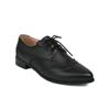 Zapatos de una sola capa de tacón grueso con punta fina estilo retro para mujer Primavera y Otoño tacón grueso tacón bajo con cordones en la parte delantera zapatos Brogue de cuero zapatos de corte bajo para mujer