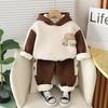 Ropa para Niños Yihui Traje de Terciopelo para Niños Sudadera con Capucha para Niños Otoño e Invierno Ropa de Invierno Ropa para Bebés Hombres y Mujeres