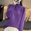 Suéter com fivela retrô estilo chinês feminino outono e inverno Novo gola alta parcial solto tricotado peça básica suéter vermelho vestuário feminino