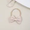 Accesorios Europeos y Americanos Transfronterizos Nuevos para el Cabello Infantil Lazo Estampado Diadema Elástica Fina para la Frente Diadema Protectora para la Fontanela del Bebé