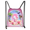 Nova Bolsa Saco com Cordão de Ombro Duplo Hello Kitty para Meninas, Bolsa de Armazenamento Leve Estampada para Estudantes, Atacado Transfronteiriço
