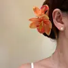 Presilha de Cabelo Fresca e Estilosa, Perfeita para Fotos, para Mulheres, Presilha de Cabelo Borboleta Orquídea, Moderna e Versátil, Acessório de Cabelo de Alto Valor, Presilha Lateral Dopamina