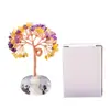 Árvore de Cristal Natural Cascalho de Citrino Árvore da Fortuna Cornucópia Esmaltada Árvore da Fortuna Decoração da Sorte para Casa e Escritório