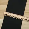 Banda Elástica de Terciopelo de Poliéster de Alta Elasticidad Negra y Blanca de 1-10 cm, Dobladillo de Leggings Cepillado de Nailon Imitación con Alta Elasticidad