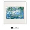Jardim de Monet Nórdico Vintage Pintura Decorativa Entrada Francesa Restaurante de Luxo Estudo Parede de Fundo Pintura Mestra Pintura Famosa