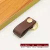 Manija de Cuero para Puerta de Gabinete y Cajón Manija de Tirador de Cuero de un Solo Agujero Manija de Cuero de Aleación de Zinc Dorada para Gabinetes de Ropa y Zapatos Manija de Mueble