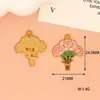 Nuevo Estilo Esmalte Planta Flor Rosa Hortensia Girasol Aleación Colgante Accesorios para Joyería DIY Materiales para Collares