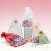Bolsas de Malha com Cordão de Organza, Sacos de Armazenamento para Presentes, Bolsas de Chiffon, Sachês Respiráveis Vazios, Aplicação de Etiquetas Transfronteiriça e Dropshipping