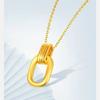 Joia de Ouro Aluvial Fivela de Segurança Pingente Colar Feminino Gola Encaixável Luxo Acessível Nicho Joias de Imitação de Ouro de Alta Qualidade