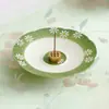 Bandeja de Fragancia de Margarita de Cerámica de Fábrica Qingyu con Nueve Agujeros para Uso en el Hogar, Bandeja de Incienso que Evita que las Cenizas se Esparzan