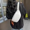 Bolso de pecho 2024, bolso de mensajero de moda para hombres y mujeres, bolso de cintura deportivo informal, sencillo y moderno, bolso de mensajero pequeño para estudiantes