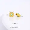 Accesorios DIY de Oro Arena de Larga Duración de Color Fuerte con Colgante de Broche Universal Tachonado de Diamantes, Calabaza, Separador de Flor de Cuatro Hojas, Pulsera y Colgante para Joyería