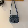 Nova Bolsa de Ombro Único Estilo Preguiçoso Retrô em Jeans 2026 para Mulheres, Mochila Pequena para Viagem e Deslocamento, Bolsa Transversal Casual Leve