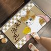 Lindo Gatito Baño Inodoro Puerta Alfombra para Pies Antideslizante de Fácil Cuidado Entrada Doméstica Resistente a la Suciedad Alfombra para Puerta Resistente al Desgaste