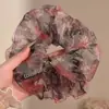 2026 Scrunchie Vintage Otoño-Invierno Estampado de Leopardo para Mujer, Marrón Melard, Goma para el Cabello Grande de Alta Calidad, Accesorio para el Cabello