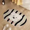 Alfombrilla absorbente de tierra de diatomeas dura de dibujos animados personalizada, alfombrilla de pie de secado rápido para baño, alfombrilla de pie antideslizante para entrada de baño y inodoro