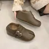 Otoño Invierno Nuevos Zapatos Pequeños de Cuero Mary Jane 6cm Mocasines Birkenstock Suela Gruesa Elevación Oculta Punta Dividida 2026 Cobertura Total Mujer