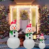 Muñeco de Nieve Inflable Navideño Árbol Navideño Luminoso LED Inflable Suministros Navideños Juguetes