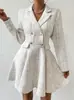 Estilo europeo y americano transfronterizo, vestido largo de manga larga a cuadros simple y moderno, ropa para mujer, colección otoño/invierno 2026, disponible en Amazon
