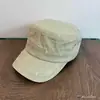 Boné de Hipismo Retrô Desgastado de Moda de Alta Qualidade Boné de Beisebol Vintage Lavado com Aba Larga Emagrecedor Rosto Chapéu de Pai Tendência
