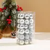 Conjunto de Bolas de Natal Transfronteiriças, 36 Peças de Enfeites DIY para Decoração de Árvore de Natal, Bolas Galvanizadas para Decoração de Festa