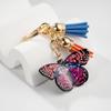 Nuevo Colgante de Insecto de Simulación de Goteo de Aceite Tendencia Transfronteriza Llavero Colgante de Mariposa Personalizado Bolso Llavero Metálico