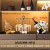 Um Conjunto Completo de Taças de Vinho Douradas com Diamantes com um Toque de Luxo, um Conjunto de Taças de Cristal de Luxo e uma Decoração Luxuosa para o Armário de Vinhos da Sala de Estar