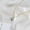 Moda Nicho Lujo Ligero Estrella Aguamarina Collar para Mujer Verano Celebridad de Internet 2022 Nuevo Moda Sensación de Diseño Cadena para Clavícula No se Puede Caer