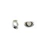 Plata de Xizang con agujero pasante lingotes de plata perlas transferencia retro lingote de plata tridimensional con agujero material de cuerda de cuentas pulsera DIY joyería