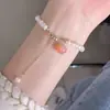 Pulseira de Coração Tendência Tiktok Estilo Ins de Estudante Design Nicho Pulseira de Corrente para Irmãs, Casais e Melhores Amigos
