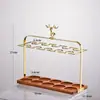 Copa de Vino Blanco de Lujo de Gama Alta Dispensador de Vino Copa con Soporte para Copa con Cabeza de Ciervo Creativo Estante de Vino para una Copa Soporte para Copa de Agua de Estilo Europeo Exquisito