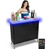 Mesa de Bar Portátil Mesa Plegable para Cócteles y Bartending Barra Móvil Simple Barra Portátil
