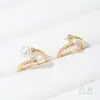 Retenção de Cor Forte Anel de Dedo Aberto com Contas Preenchidas com Ouro 14K Formato Especial Moda Luxo Acessível Anel Aberto Suporte para Anel de Pérola Adesivo Artesanal DIY