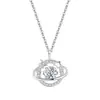 Collar de Plata de Ley S925 Cadena Versátil para Clavícula Colgante de Moda Día de San Valentín Chino Regalo de Cumpleaños para Novia Cristal