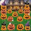 Letrero de Halloween para jardín transfronterizo, letrero decorativo de fantasma y calabaza para césped de jardín exterior, fiesta de Halloween