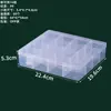 Caja de Almacenamiento con Inserto Extraíble Caja de Plástico PP Transparente Accesorios DIY para Uñas Caja de Cosméticos Caja de Almacenamiento de Escritorio