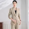 Traje de Chaqueta para Mujer para Viajes de Negocios, Temporada Primavera y Otoño 2026, Elegante Ajuste Delgado de Moda de Gama Alta, Conjunto Profesional con Pantalones