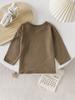 Camiseta de otoño para bebé, camiseta básica para niños y niñas, de algodón, nueva ropa para niños, camiseta básica para niños de talla pequeña y mediana, de moda.