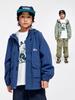 Ropa Infantil DK Ropa de Primavera y Otoño Montaña Exterior Cortavientos de Secado Rápido para Niñas y Niños Abrigo de Rafia para Niños Chaqueta con Capucha