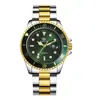 Reloj Impermeable de Moda Serie Fantasma Verde Fantasma Fantasma de Agua Correa de Acero para Pareja Automático No Mecánico Unisex