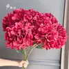 Flores de Hortensia Artificiales Más Vendidas Transfronterizas para Boda y Decoración del Hogar, Arte Floral, Accesorios para Fotografía de Bodas