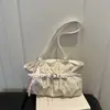 Bolso tote de estilo coreano, chic, plisado, con estampado minimalista, nueva colección otoño 2026, moderno, versátil y se puede llevar como bolso de hombro o bolso de mano