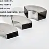 Tubo cuadrado de acero inoxidable 304 engrosado de 90 grados, codo largo y corto, accesorios de tubería de escape de acero inoxidable 201, soporte, accesorios de soldadura