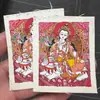 Tangka Pintado a Mano de Rejong Representando los Ocho Grandes Protectores Samantabhadra, Imagen de Tangka Tamaño Tarjeta 4*5