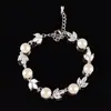 Pulseira Feminina Design de Nicho Temporada Volta às Aulas Novo Produto Pulseira de Zircônia Pérola Imitação S6064